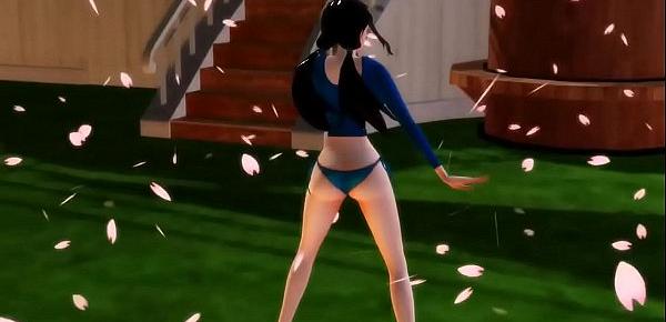  -MMD One Piece- Nico Robin twerking and dancing